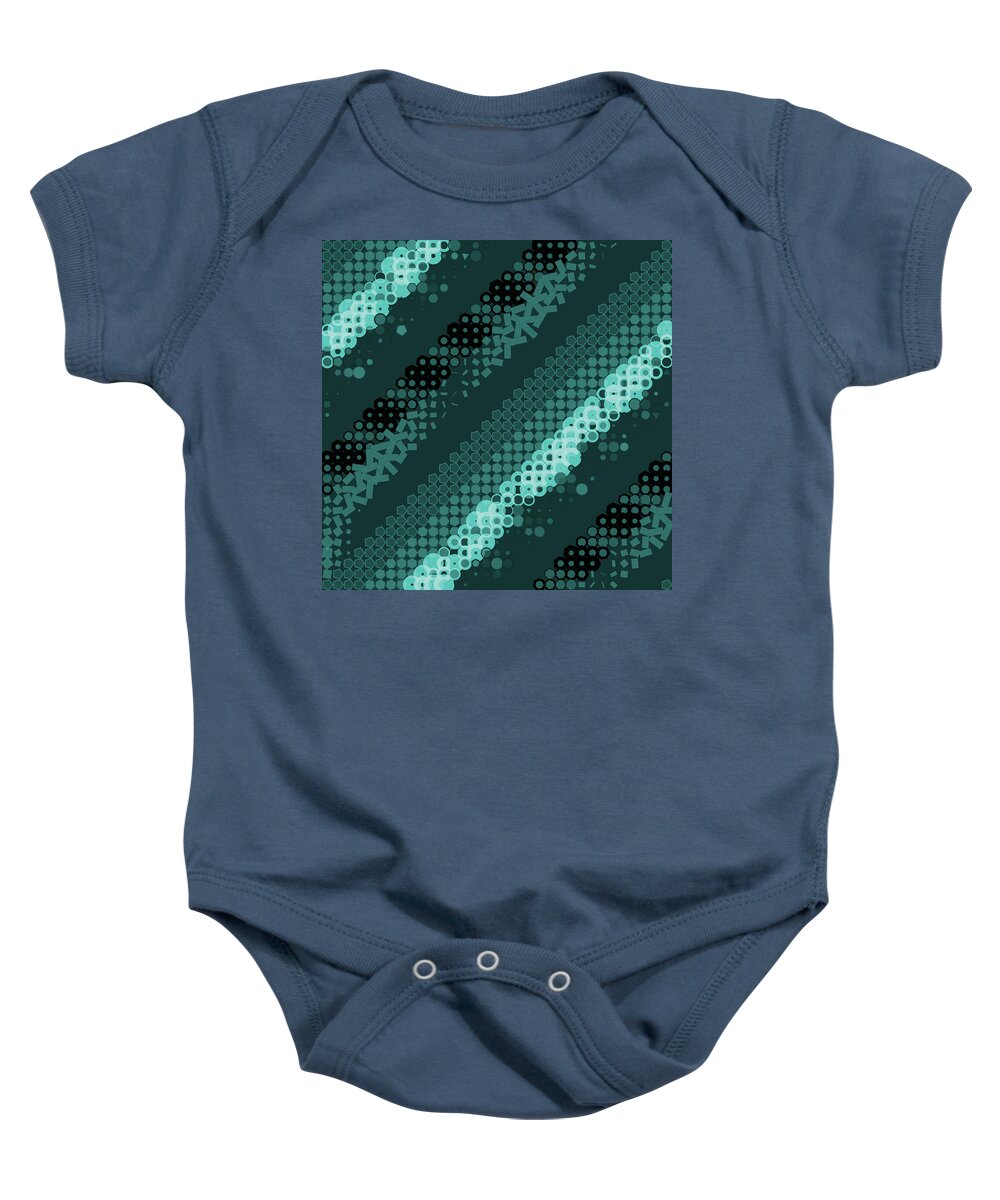 Abstract Baby Onesie featuring the digital art Pattern 42 #1 by Marko Sabotin