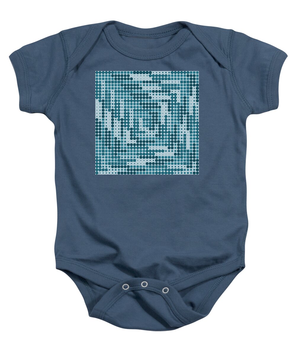 Abstract Baby Onesie featuring the digital art Pattern 9 #1 by Marko Sabotin