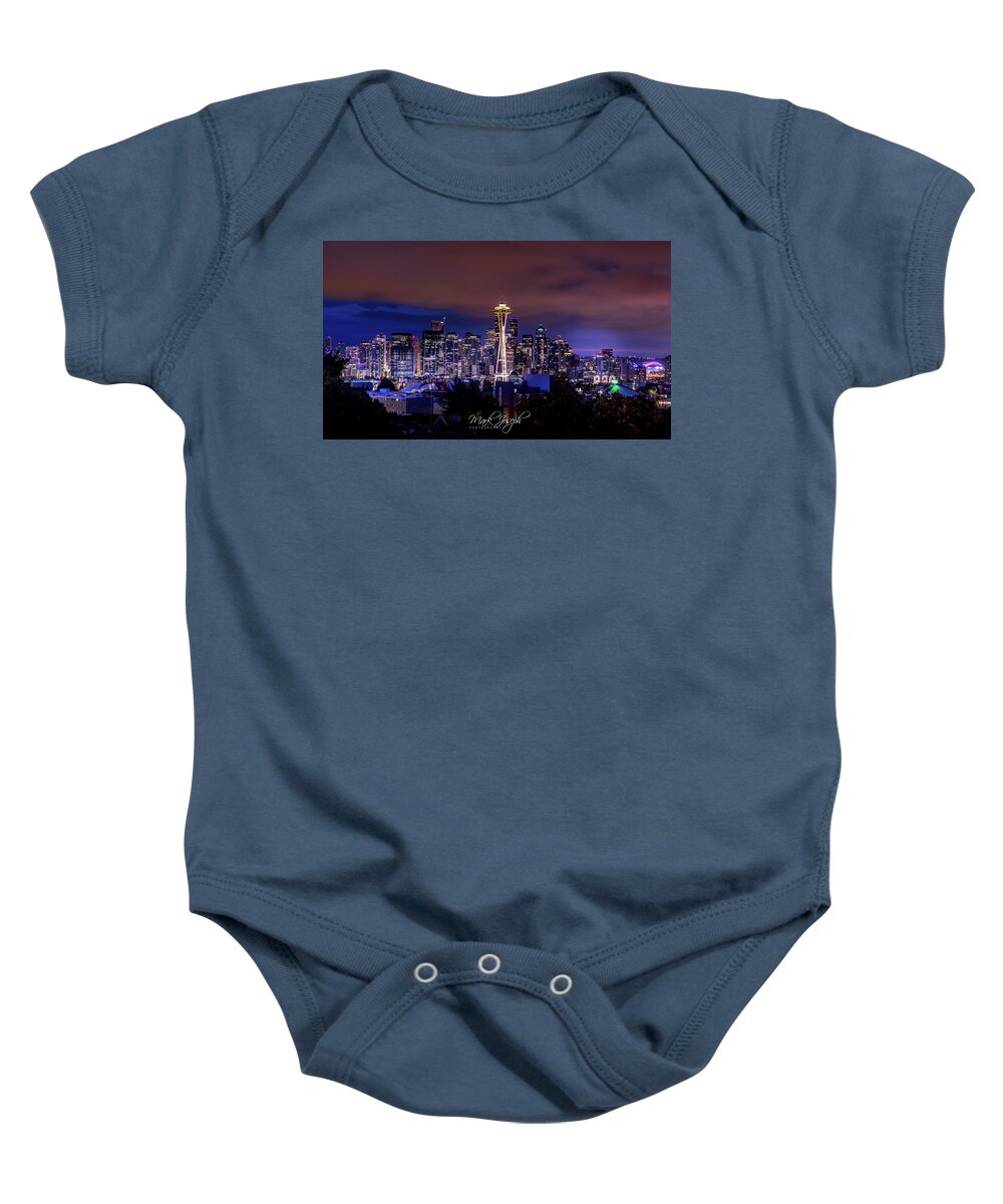 Skyline Baby Onesie featuring the photograph Seattle's Kerry Park #1 by Mark Joseph