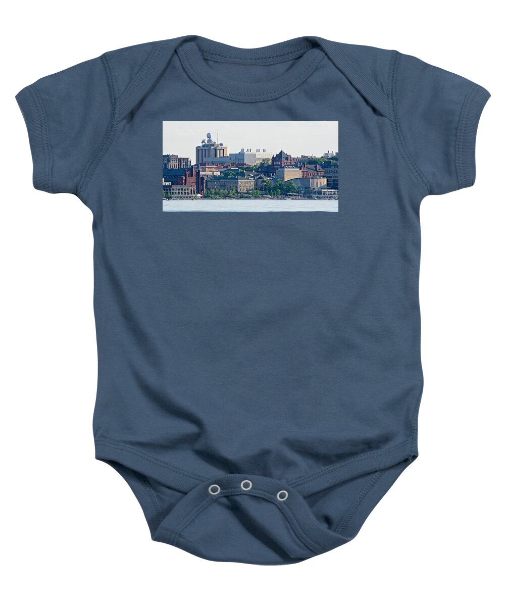 Madison Baby Onesie featuring the photograph UW Union and Terrace, Madison, Wisonsin #2 by Steven Ralser