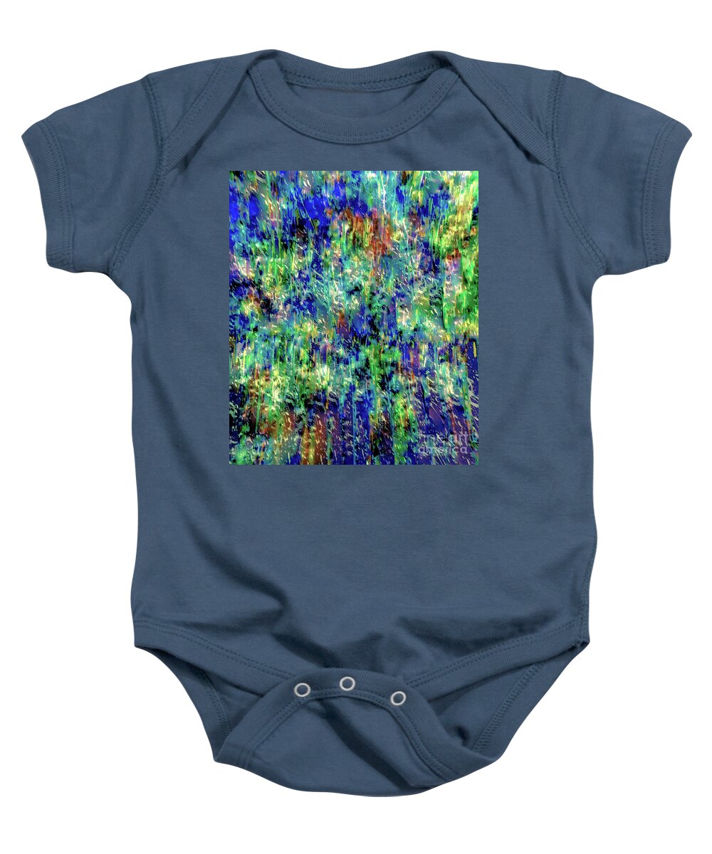 A-fine-art Baby Onesie featuring the painting A Rainy Night In Miami by Catalina Walker
