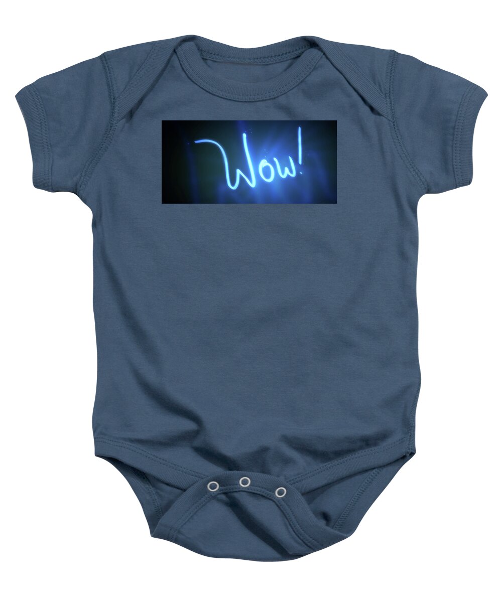 Quotes Baby Onesie featuring the digital art Art - The Wow Effect by Matthias Zegveld