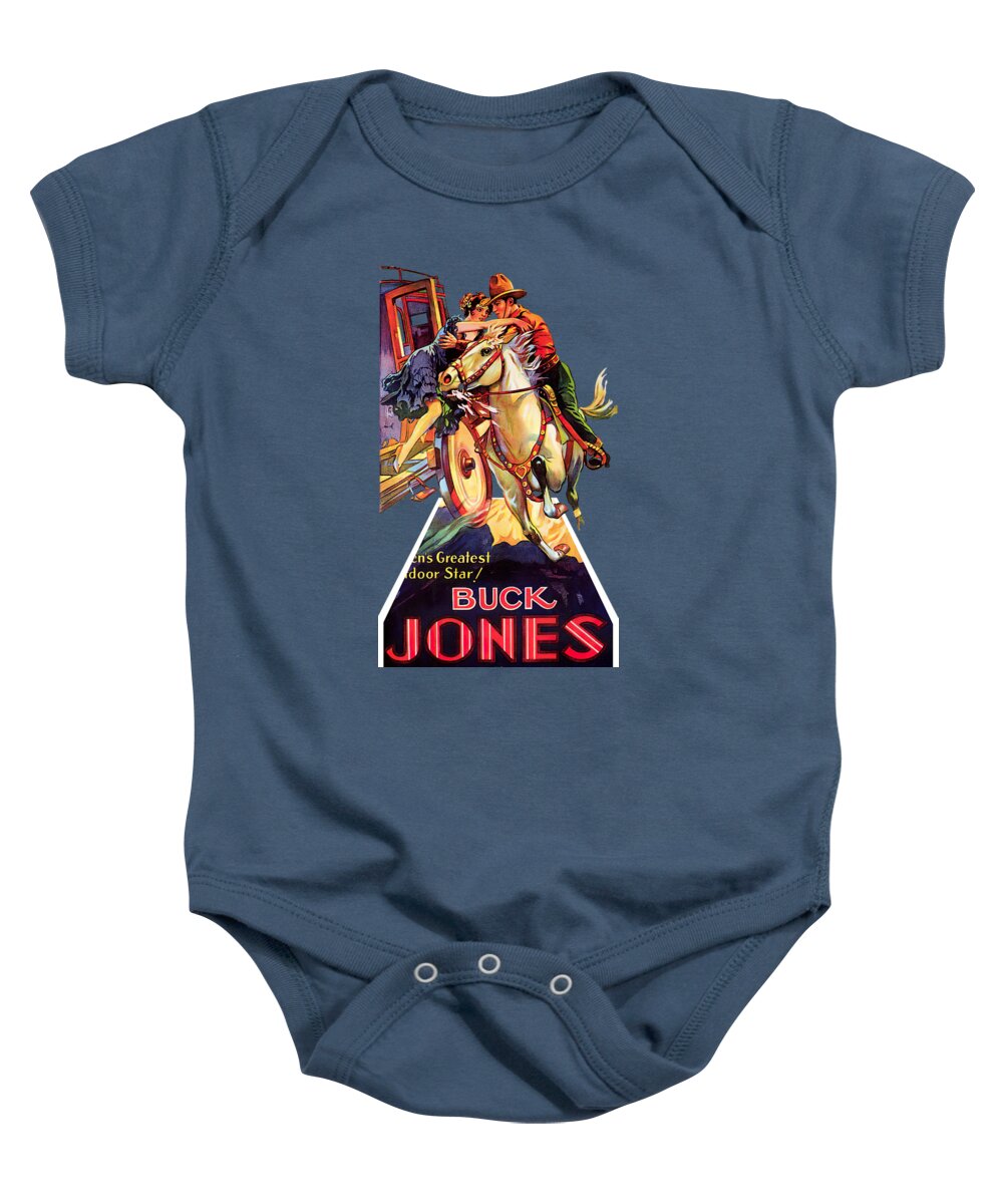 Border Baby Onesie featuring the mixed media ''Border Law,'' 1931 - 3d movie poster by Movie World Posters