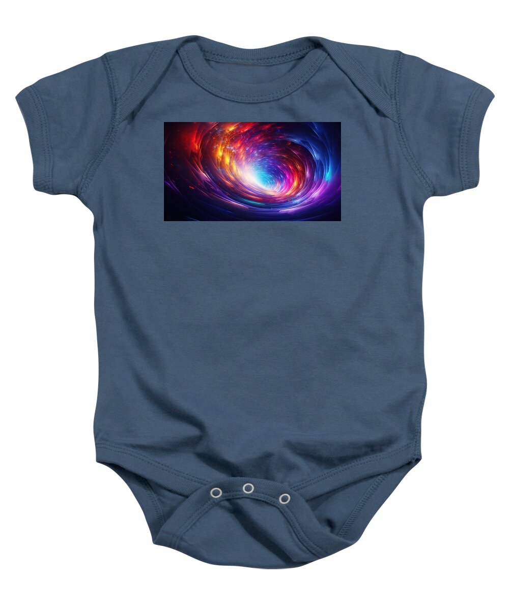Near Death Experience Baby Onesie featuring the painting Boundaries of Consciousness Art by Lourry Legarde