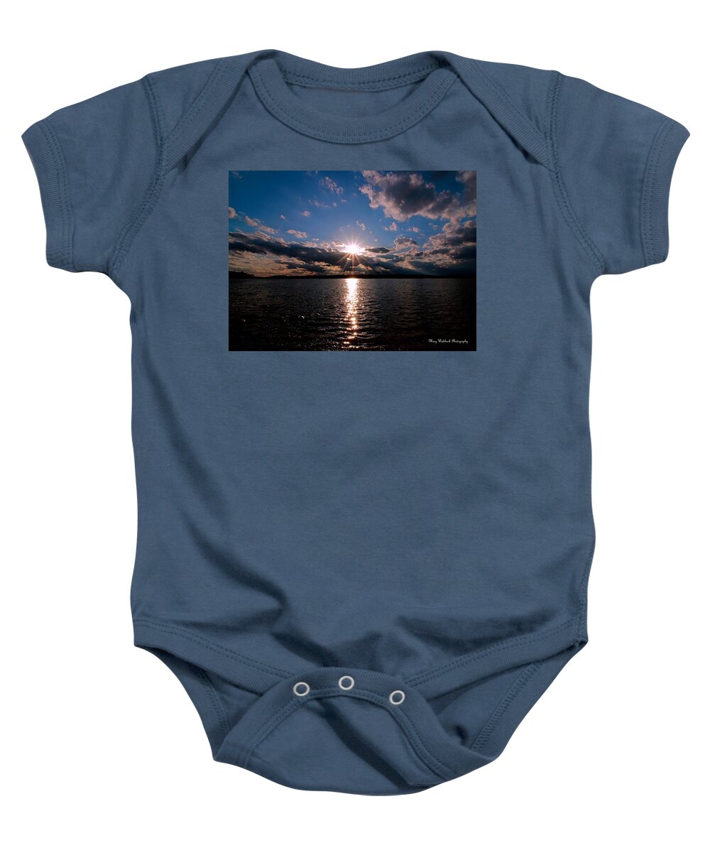 Sunset Baby Onesie featuring the photograph Brilliant Sun by Mary Walchuck