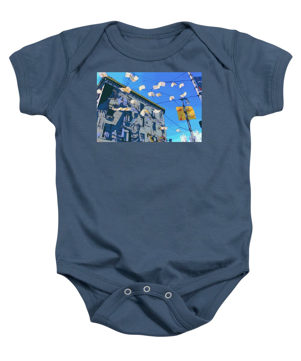 Art Baby Onesie featuring the photograph City Art Streets of San Francisco by Katherine Erickson