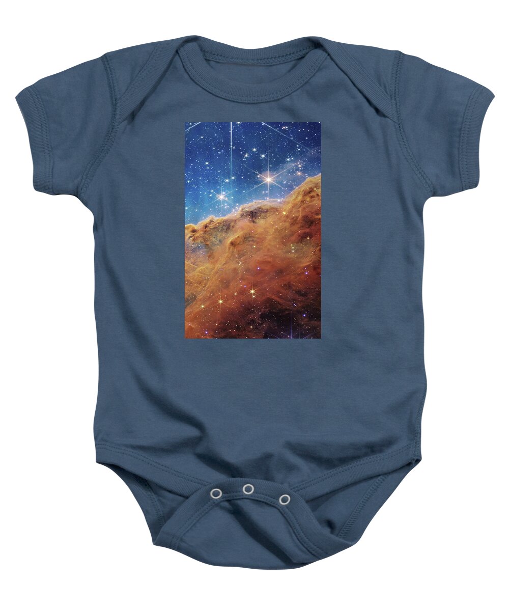 Ngc 3324 Baby Onesie featuring the photograph Cosmic Cliff Right Panel by Karen Foley