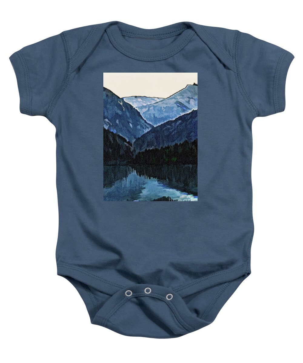 Dawes Glacier Baby Onesie featuring the photograph Dawes Glacier Layers by Stefan H Unger