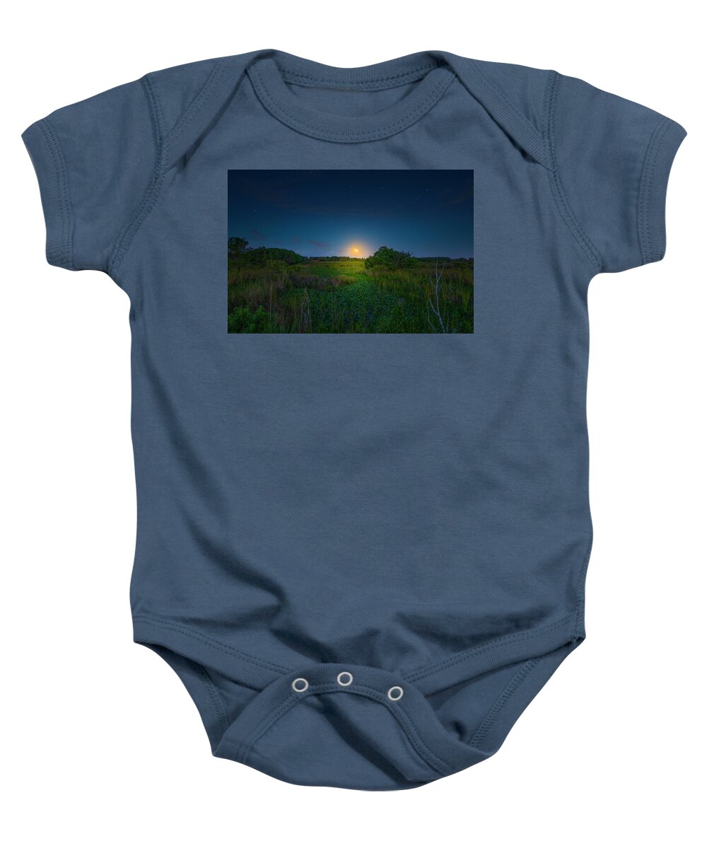 Moon Baby Onesie featuring the photograph Everglades Visions by Mark Andrew Thomas