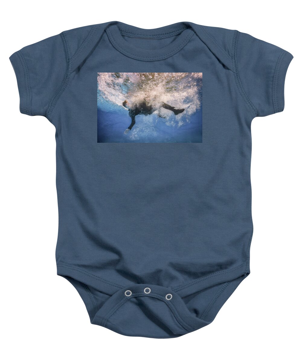 Fallen Baby Onesie featuring the photograph Falling - VII by Mark Rogers