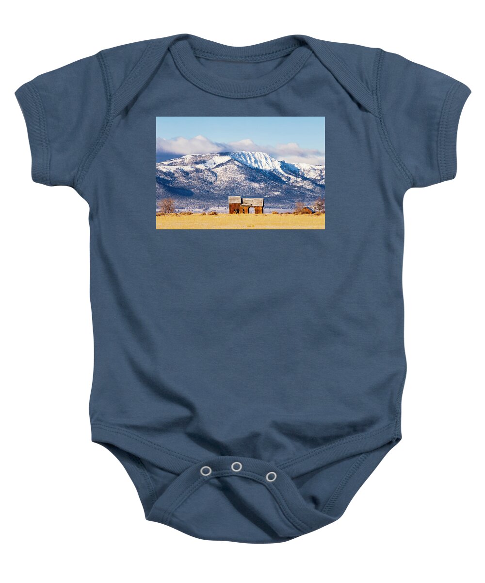Abandoned Baby Onesie featuring the photograph Frosty and Weathered by Mike Lee