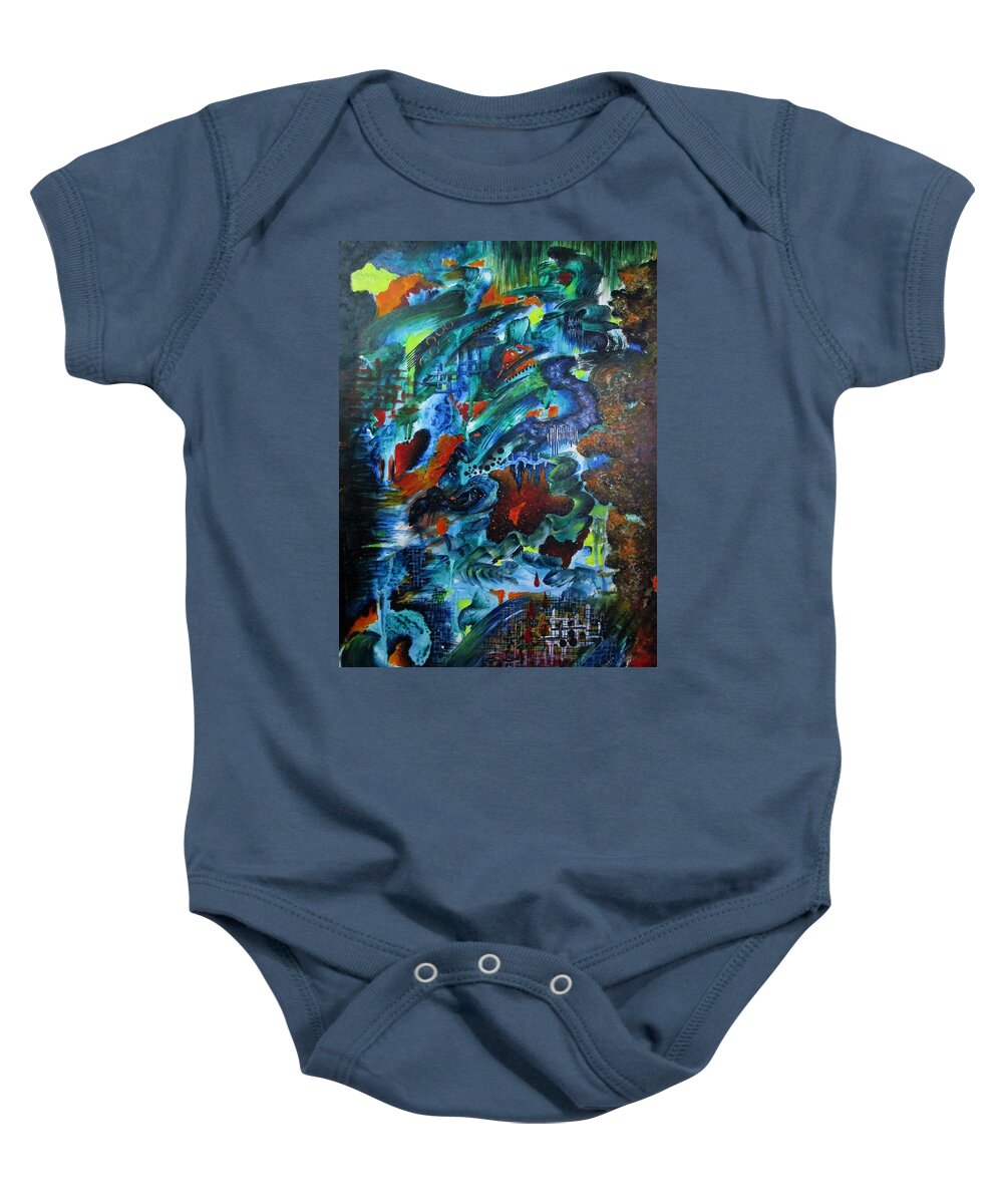 Art Baby Onesie featuring the painting Hypnotize by Tamal Sen Sharma