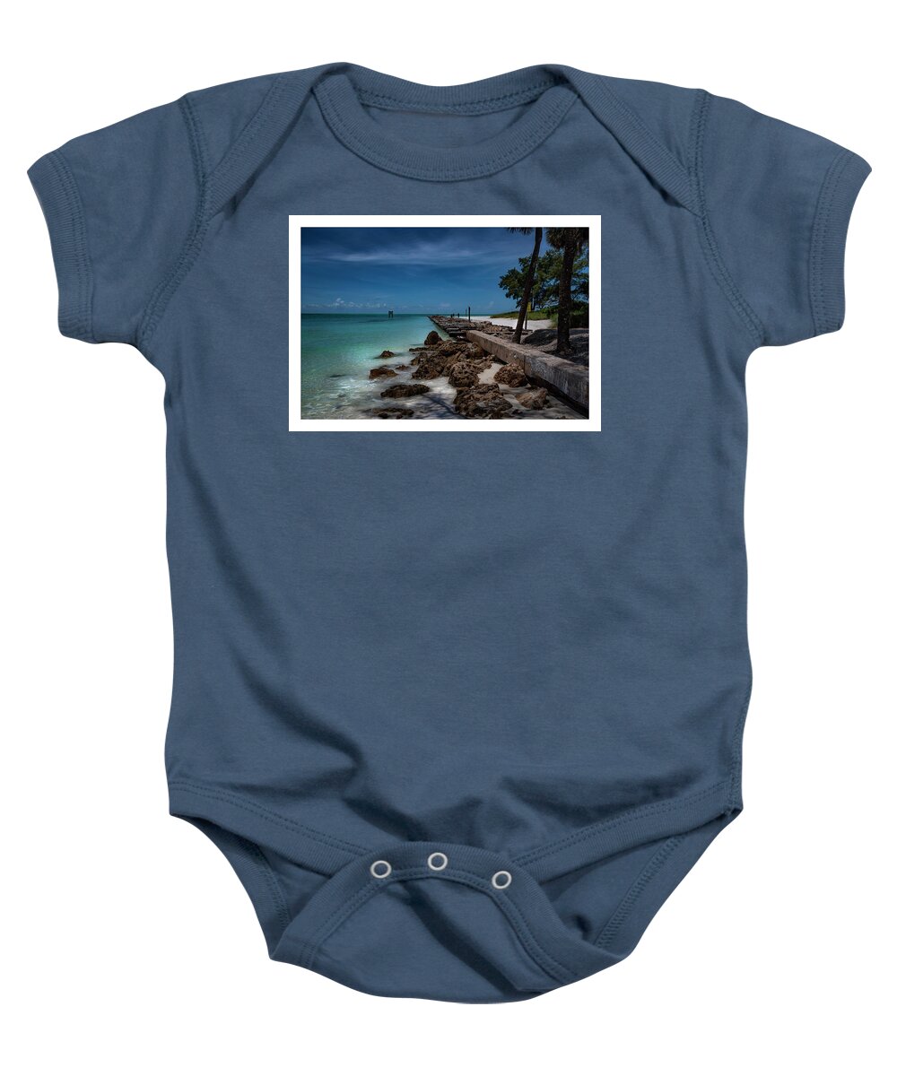 Anna Maria Island Baby Onesie featuring the photograph Jetty at Coquina Beach by ARTtography by David Bruce Kawchak