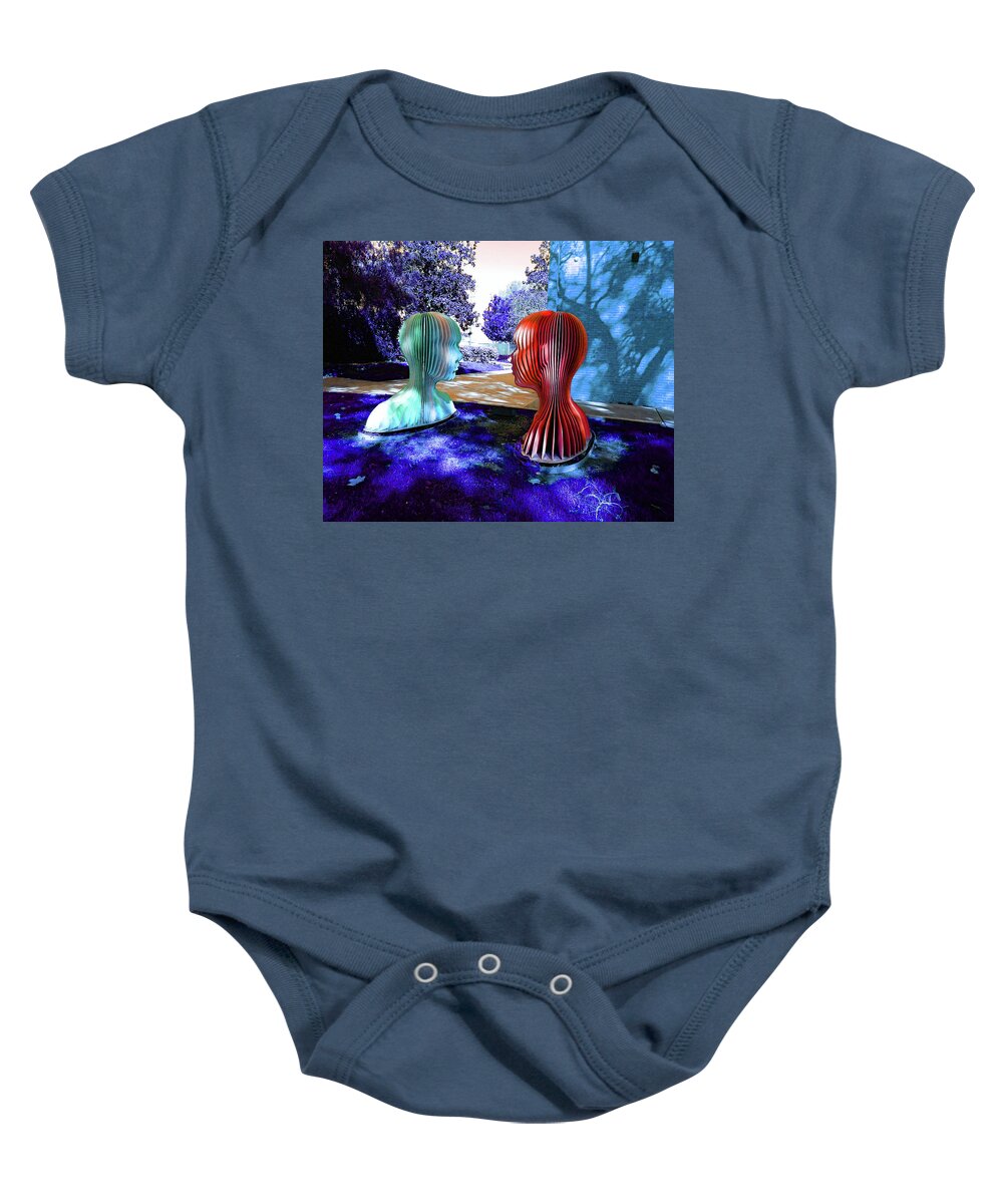 Library Baby Onesie featuring the photograph Library Lawn by Andrew Lawrence