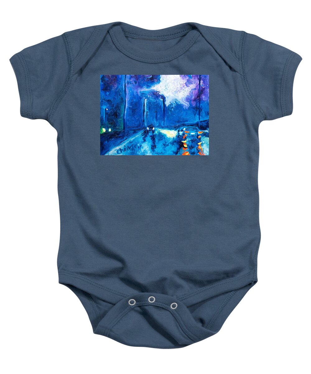 Cars Baby Onesie featuring the painting Prussian by Chiara Magni