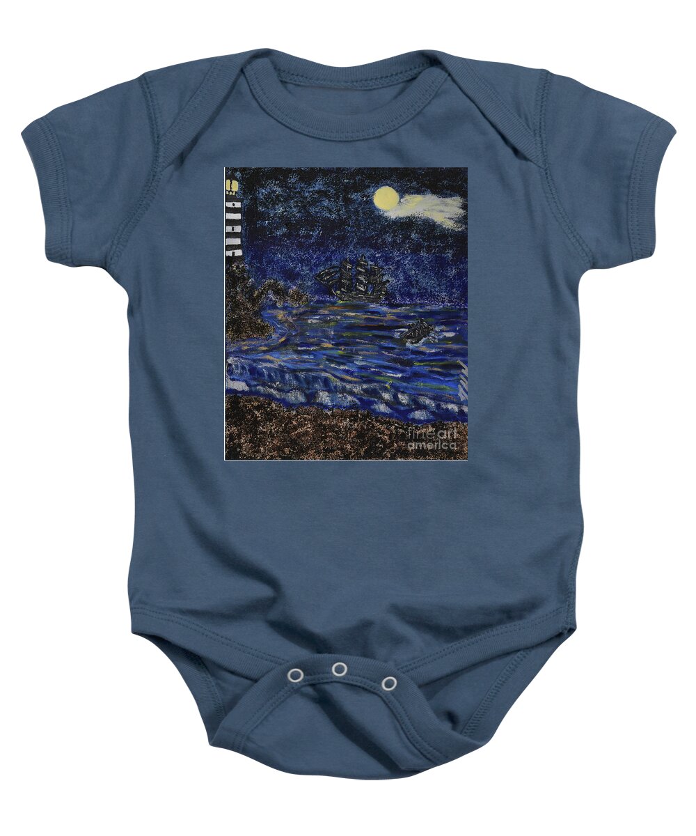 England Baby Onesie featuring the mixed media Quiet Tides by David Westwood