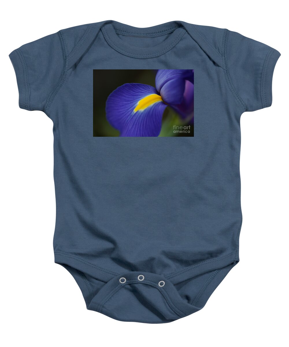 Iridaceae Baby Onesie featuring the photograph Soft Iris Glow by Joy Watson