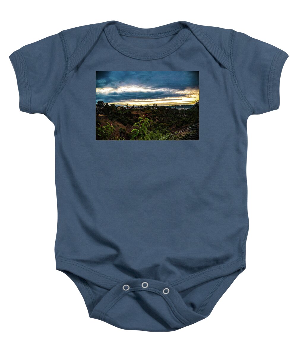 Stormy Baby Onesie featuring the photograph Stormy Sky 1 by Phyllis Spoor