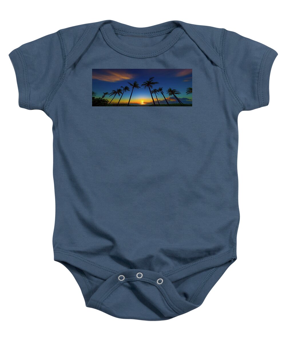 Sunrise Baby Onesie featuring the photograph Sunrise Voyage by Mark Andrew Thomas