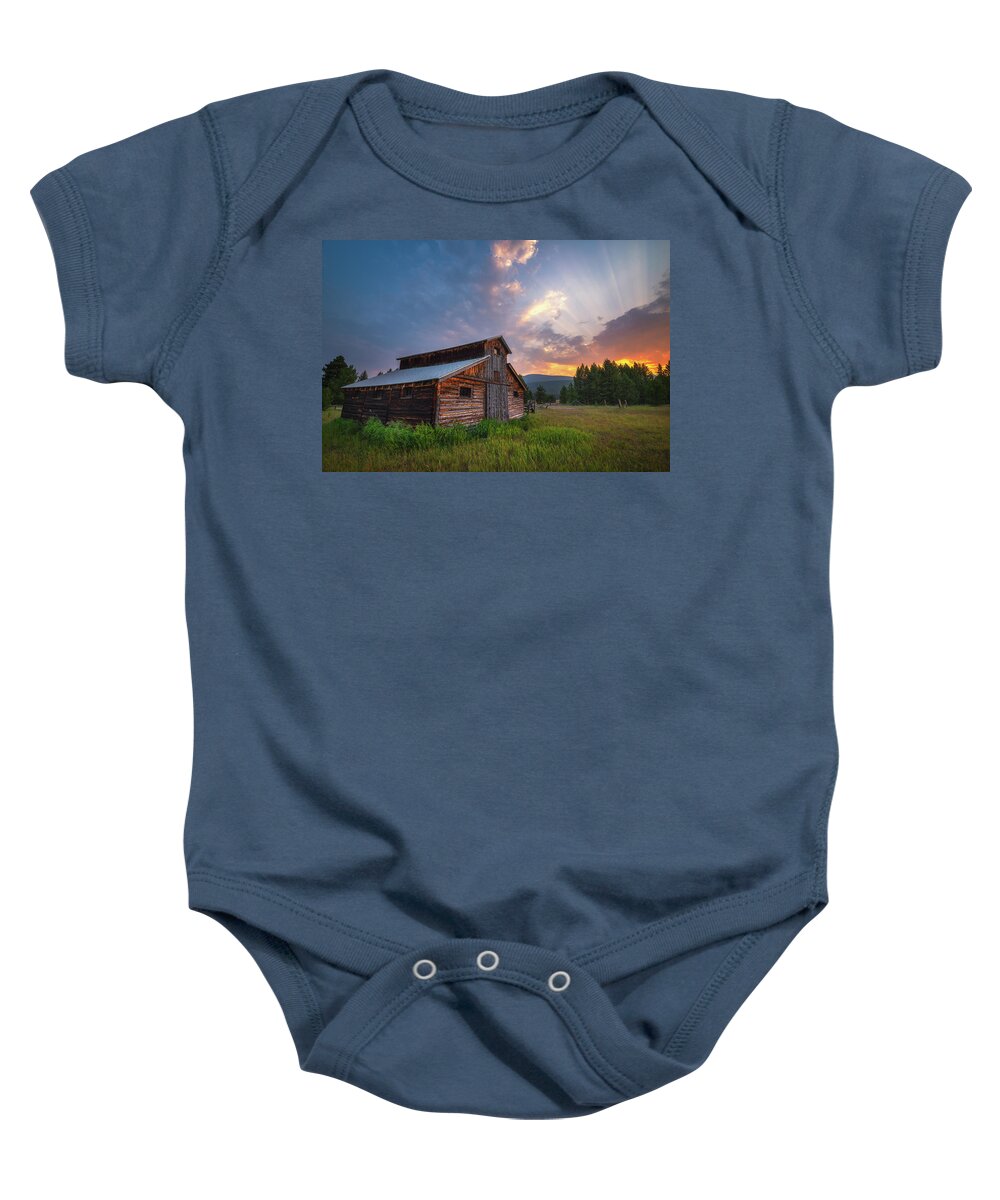 Sunset Baby Onesie featuring the photograph Sunset in the High Country by Darren White