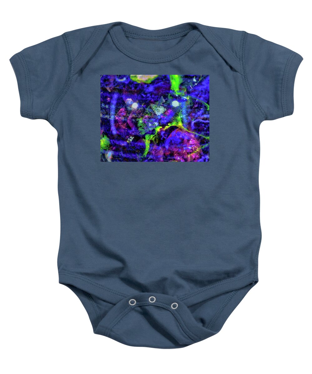 Abstract Baby Onesie featuring the digital art The Gem by Norman Brule