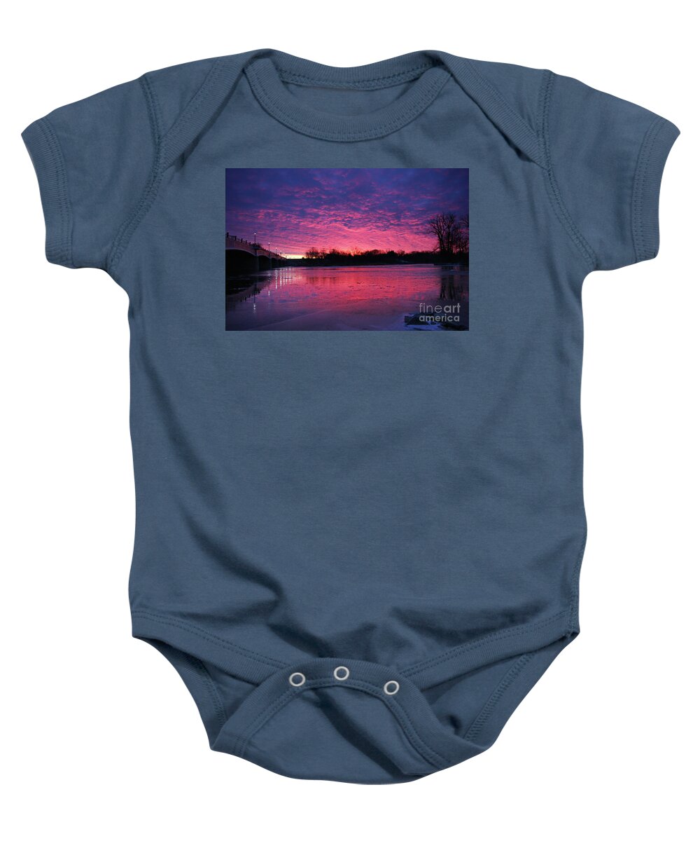 Sunrise Baby Onesie featuring the photograph Waterville Sunrise 1.30.2021  8893 by Jack Schultz
