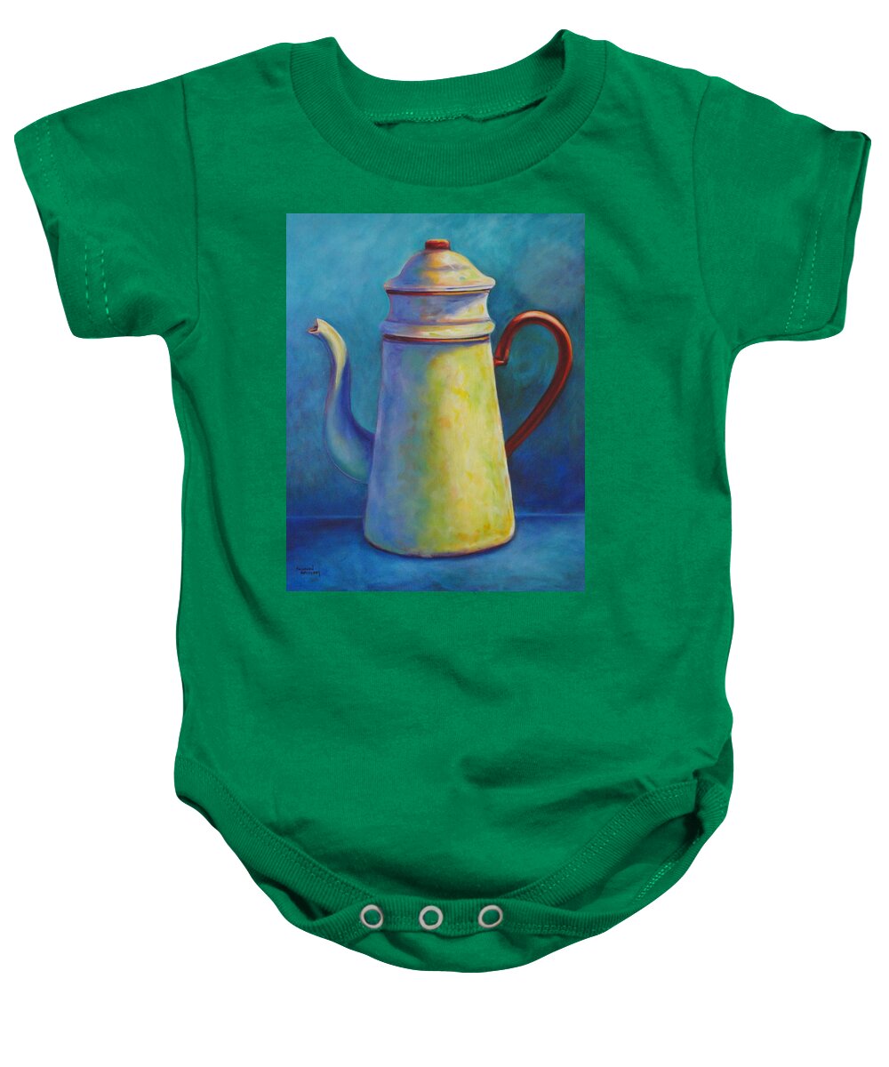 Coffee Baby Onesie featuring the painting Cafe au Lait by Shannon Grissom