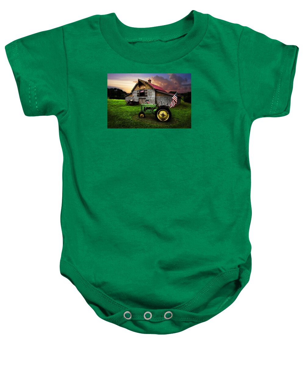 American Baby Onesie featuring the photograph God Bless America by Debra and Dave Vanderlaan