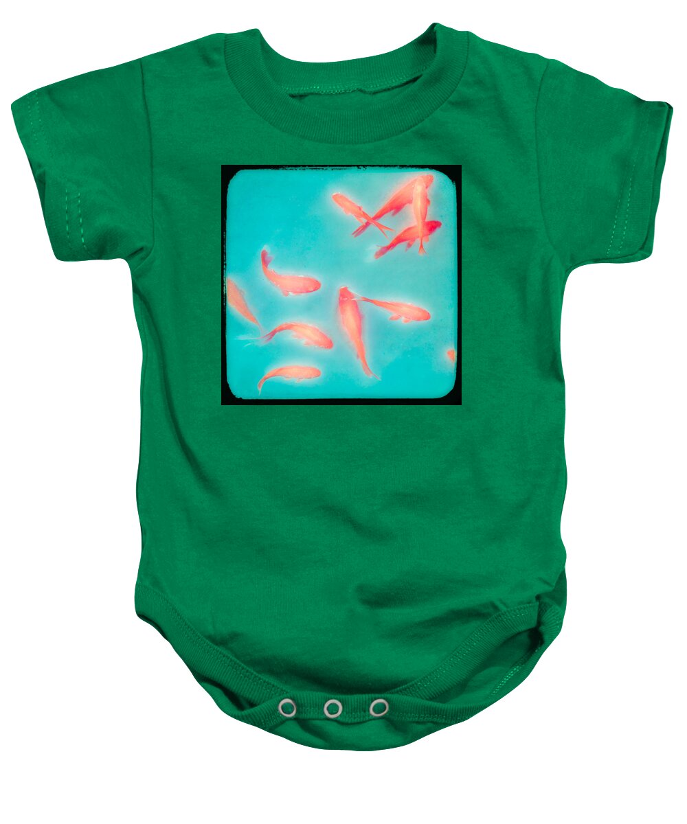 Fish Baby Onesie featuring the photograph Goldfish - Glowing Fish - Gary Heller by Gary Heller