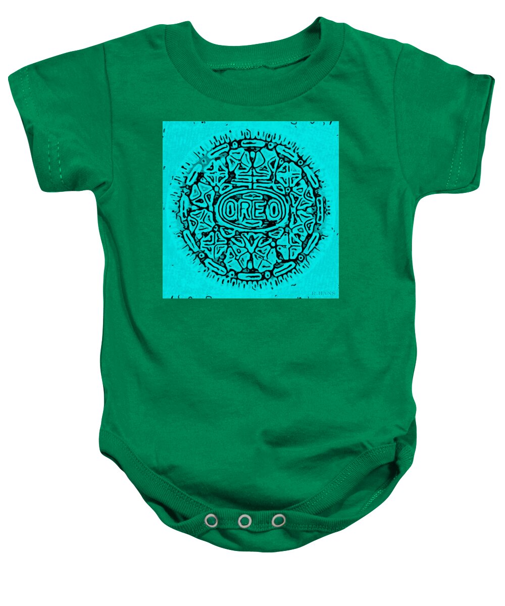 Oreo Baby Onesie featuring the photograph Turquoise Oreo by Rob Hans