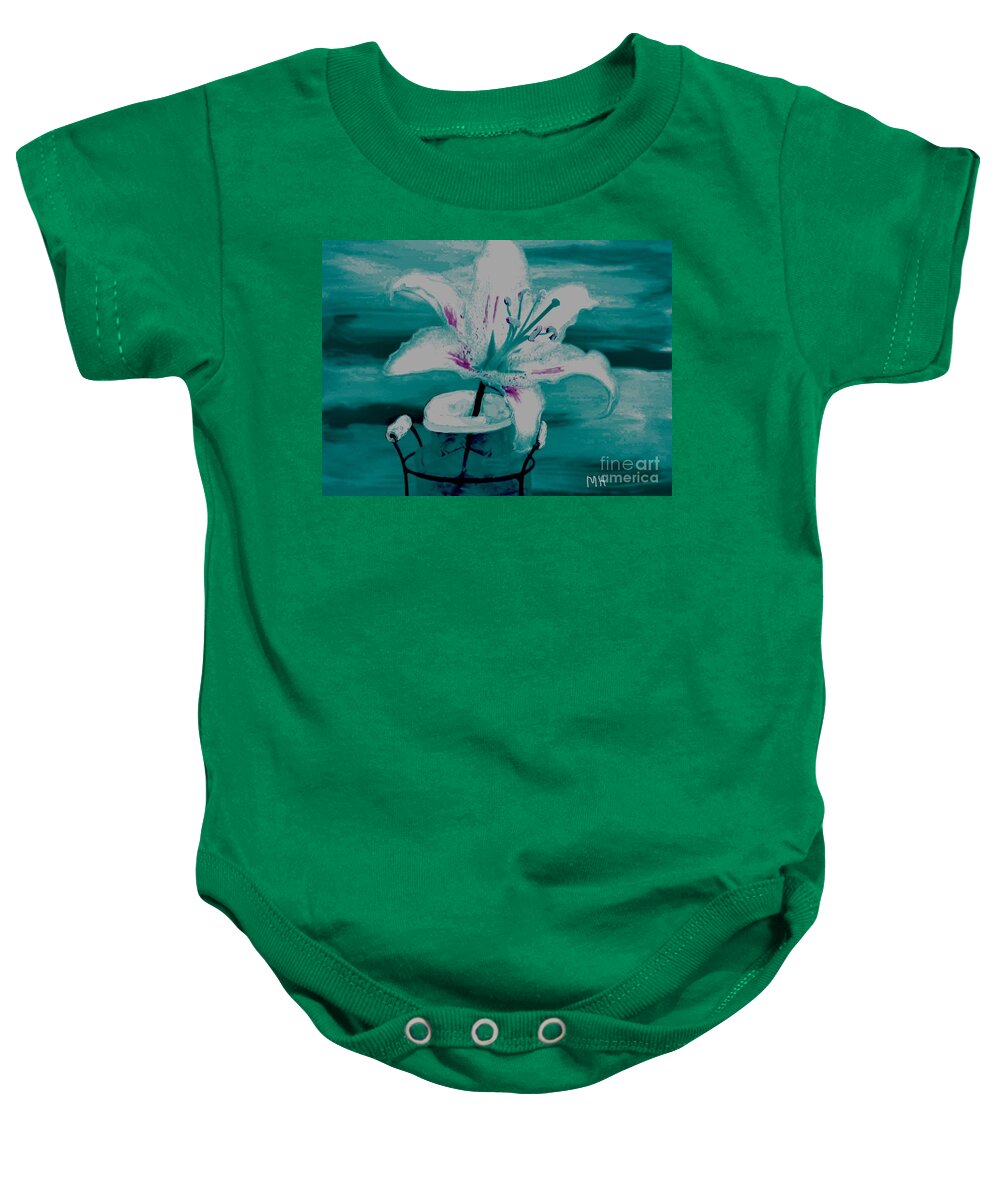 Photo Baby Onesie featuring the photograph Abstract Lily #1 by Marsha Heiken