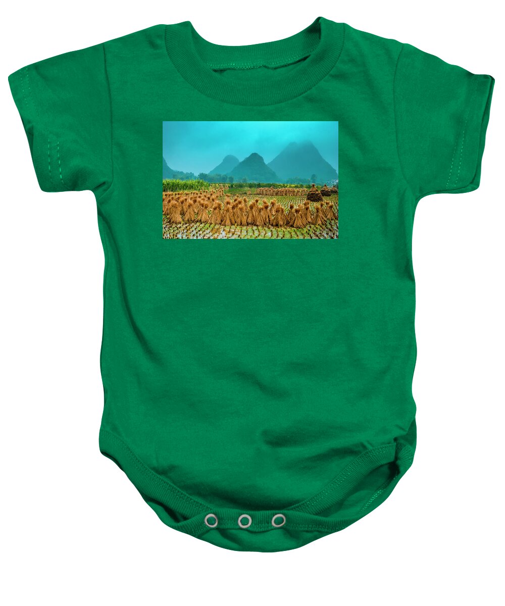 Countryside Baby Onesie featuring the photograph Beautiful countryside scenery in autumn #18 by Carl Ning
