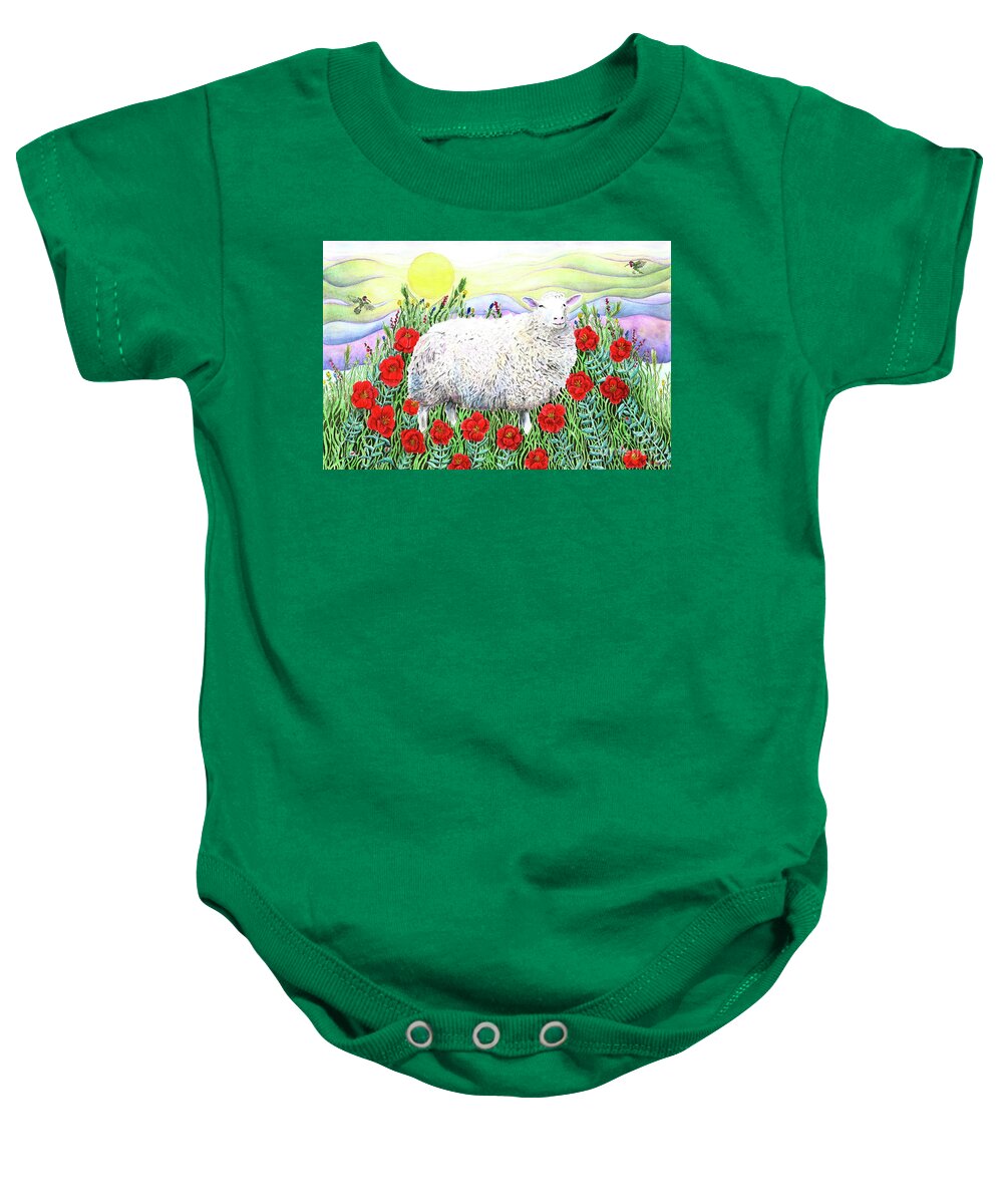 Lise Winne Baby Onesie featuring the painting Arrival of the Hummingbirds by Lise Winne