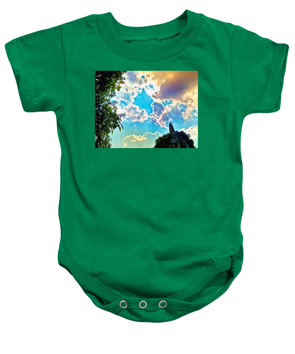 China Baby Onesie featuring the photograph China Guilin landscape scenery photography-15 by Artto Pan