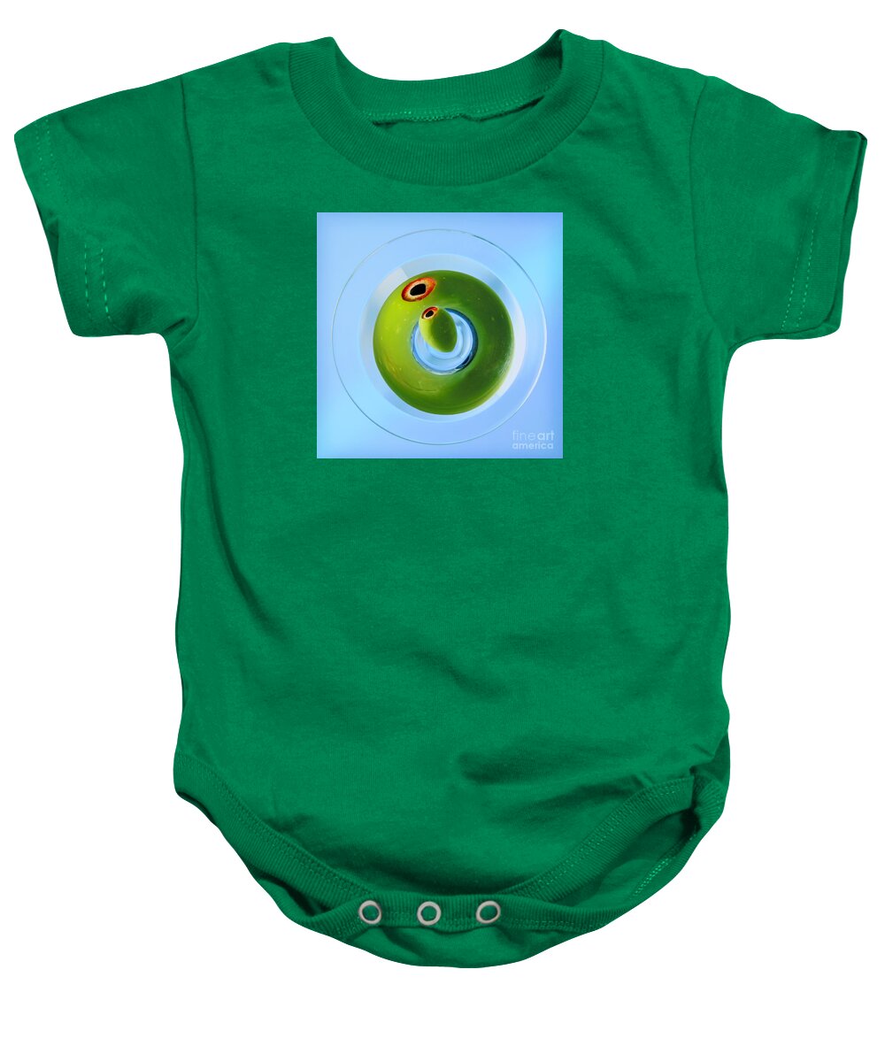 Olive Baby Onesie featuring the photograph Olive Eye by Martin Konopacki