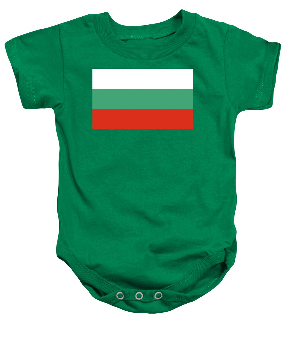 Bulgaria Baby Onesie featuring the digital art Flag of Bulgaria by Roy Pedersen