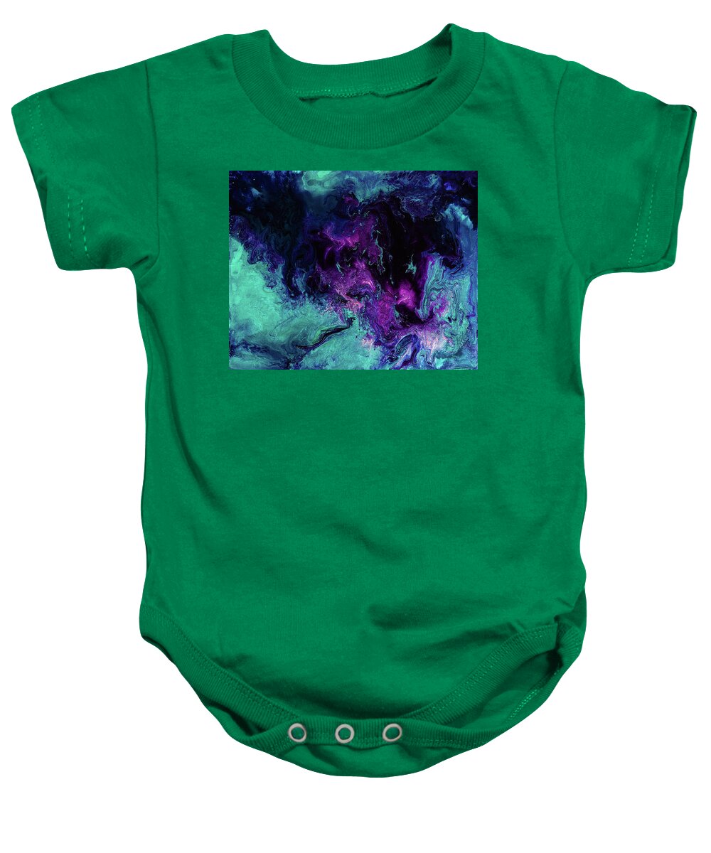 Fantasy Baby Onesie featuring the painting Nebulous by Jennifer Walsh