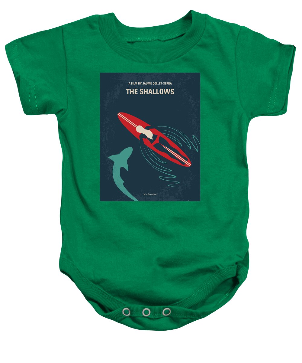 The Shallows Baby Onesie featuring the digital art No836 My The Shallows minimal movie poster by Chungkong Art