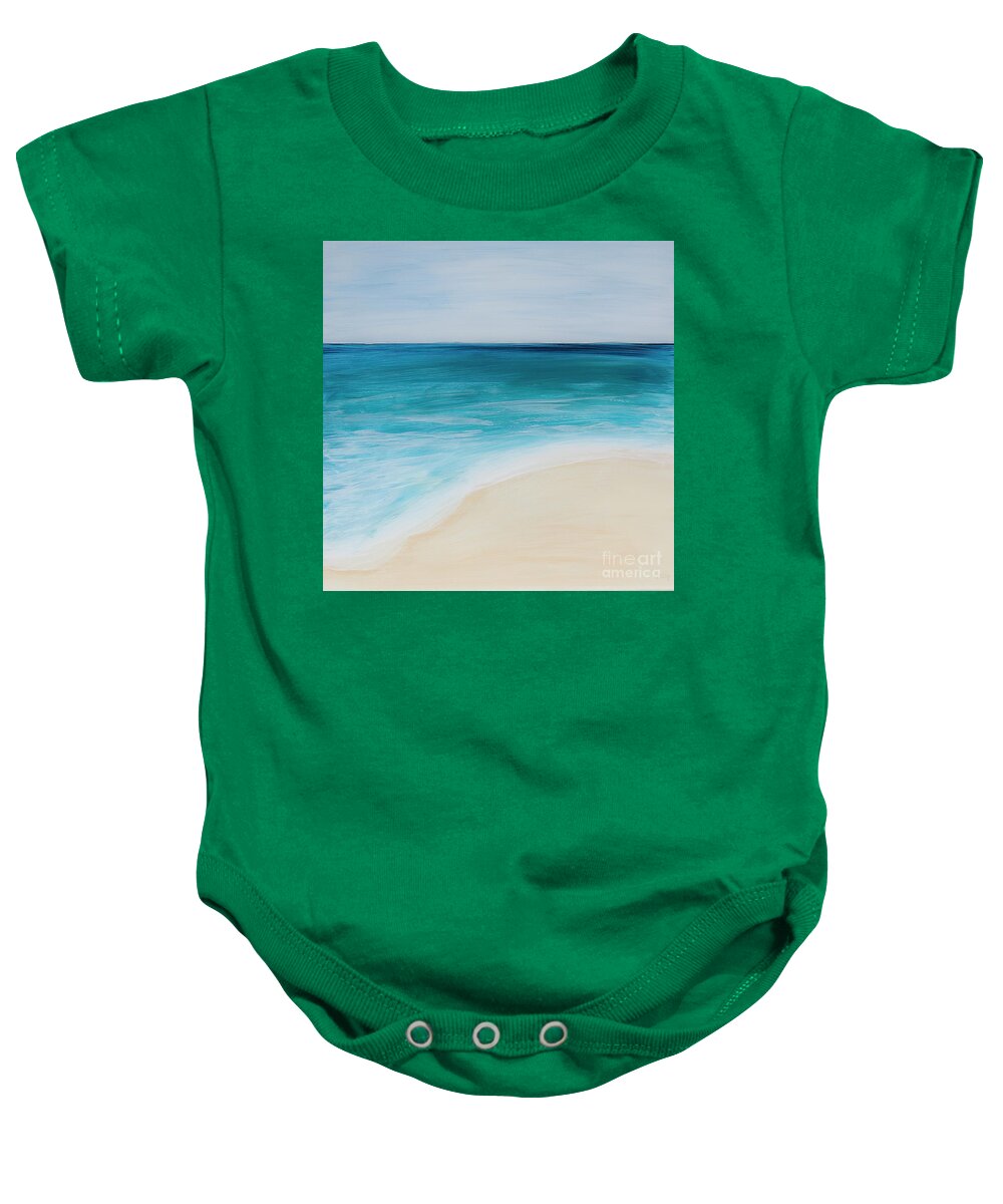Ocean Baby Onesie featuring the painting tide Coming In by Shelley Myers