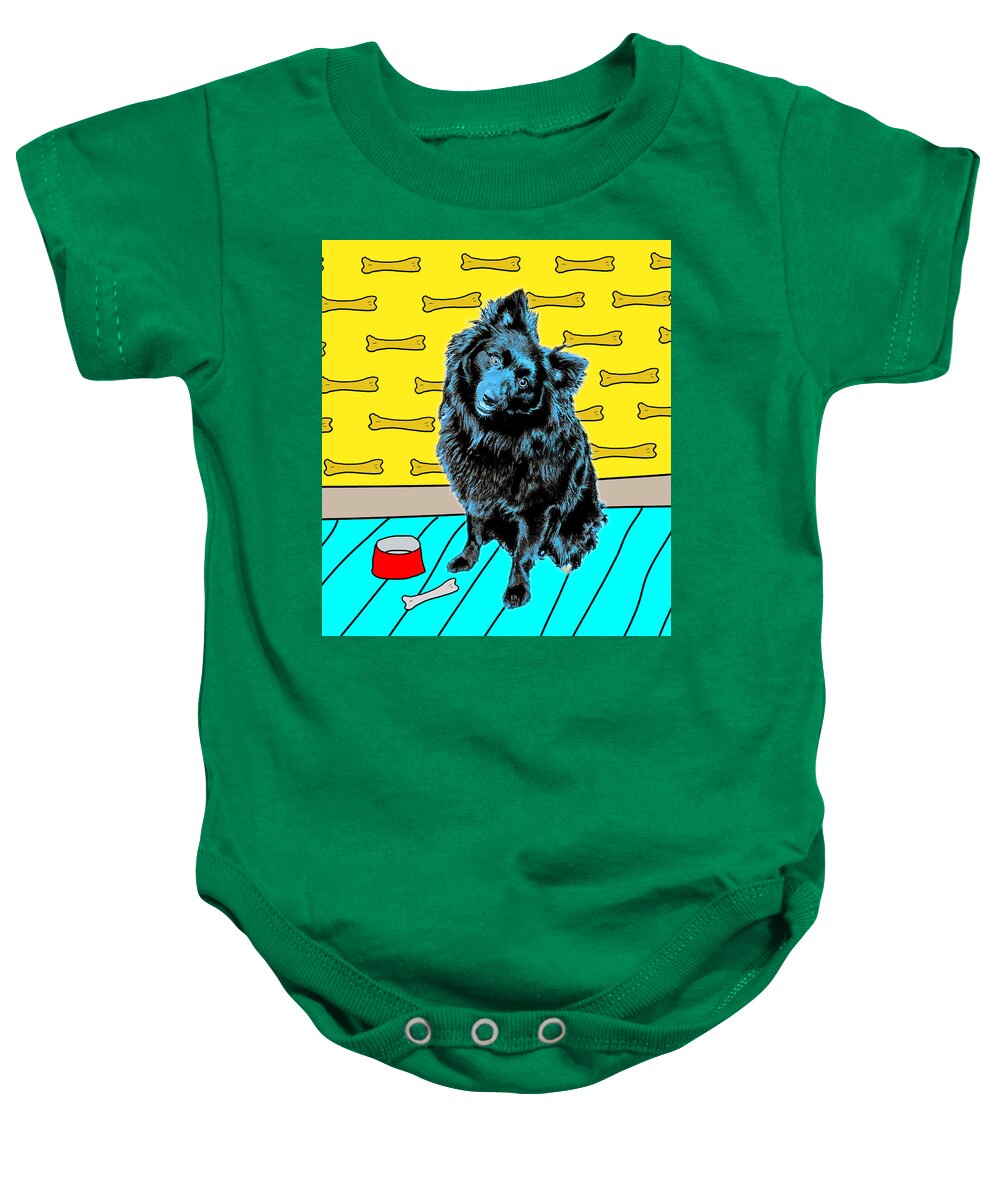 Architectural Photographer Baby Onesie featuring the photograph Blue dog by Lou Novick