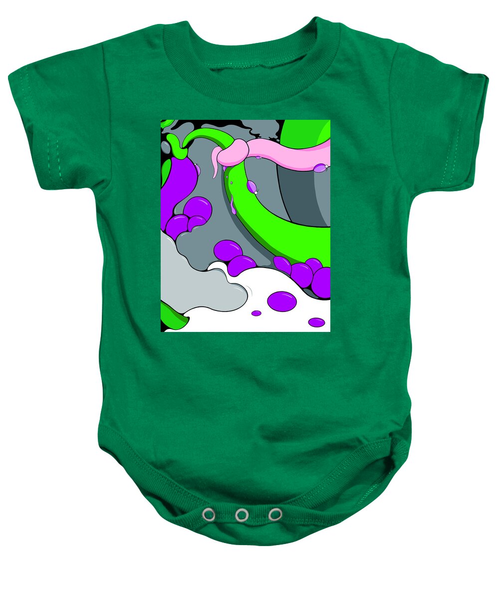 Vines Baby Onesie featuring the drawing Extracted by Craig Tilley