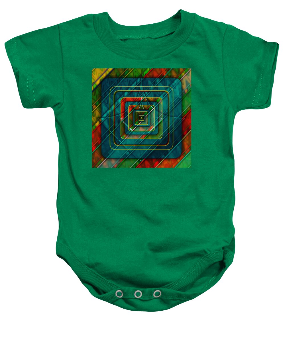 Abstract Baby Onesie featuring the digital art Pattern 26 by Marko Sabotin