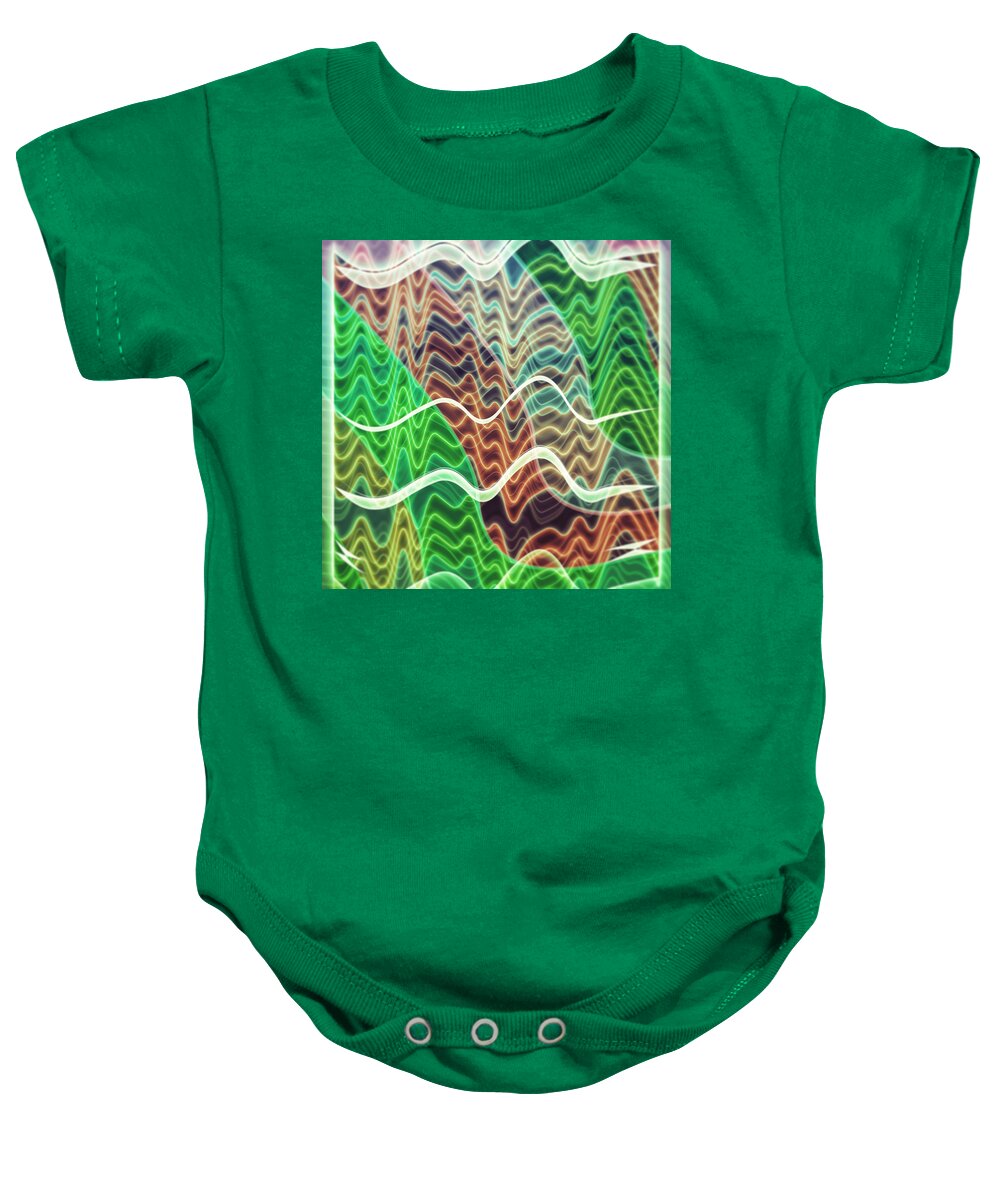Abstract Baby Onesie featuring the digital art Pattern 27 by Marko Sabotin