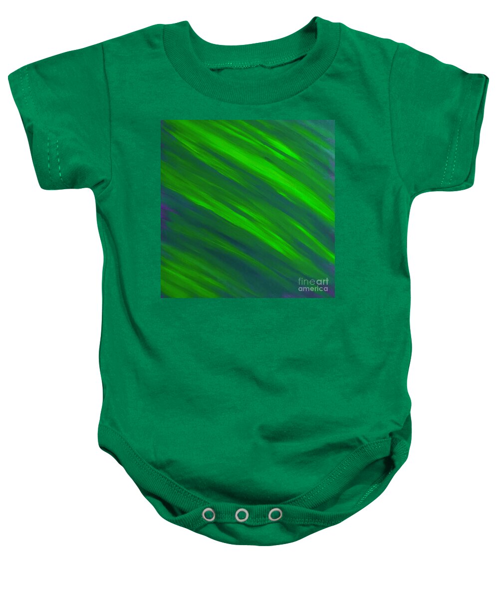 Abstract Baby Onesie featuring the painting Springtime by Ann Brown