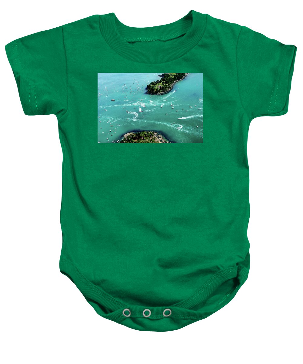 Aerial Baby Onesie featuring the photograph The Mare current by Frederic Bourrigaud