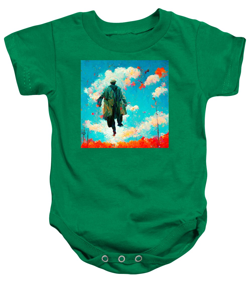 Trenchcoats Baby Onesie featuring the digital art Trenchcoats #1 by Craig Boehman