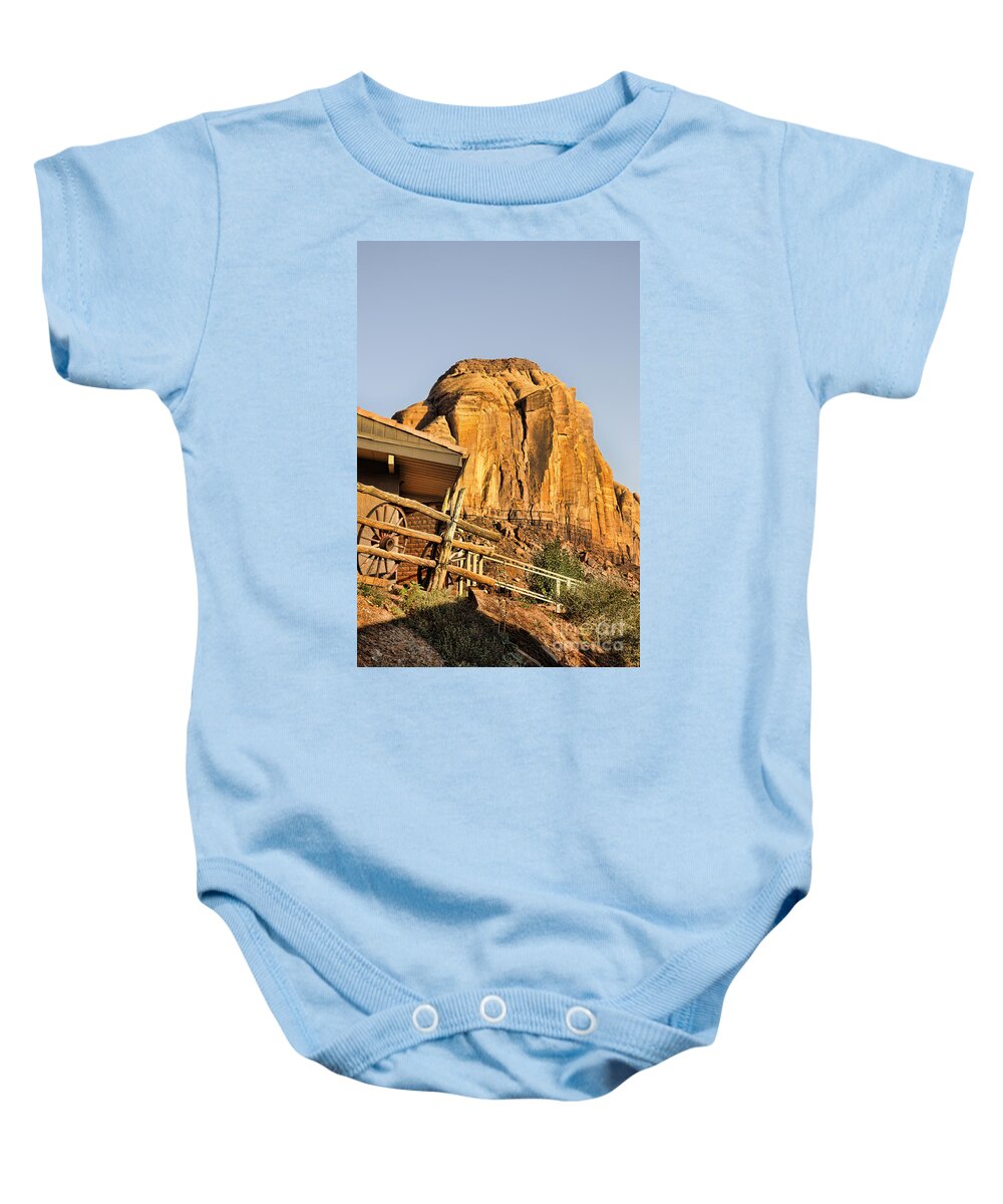 America Baby Onesie featuring the photograph Monument Valley Holiday by Brenda Kean