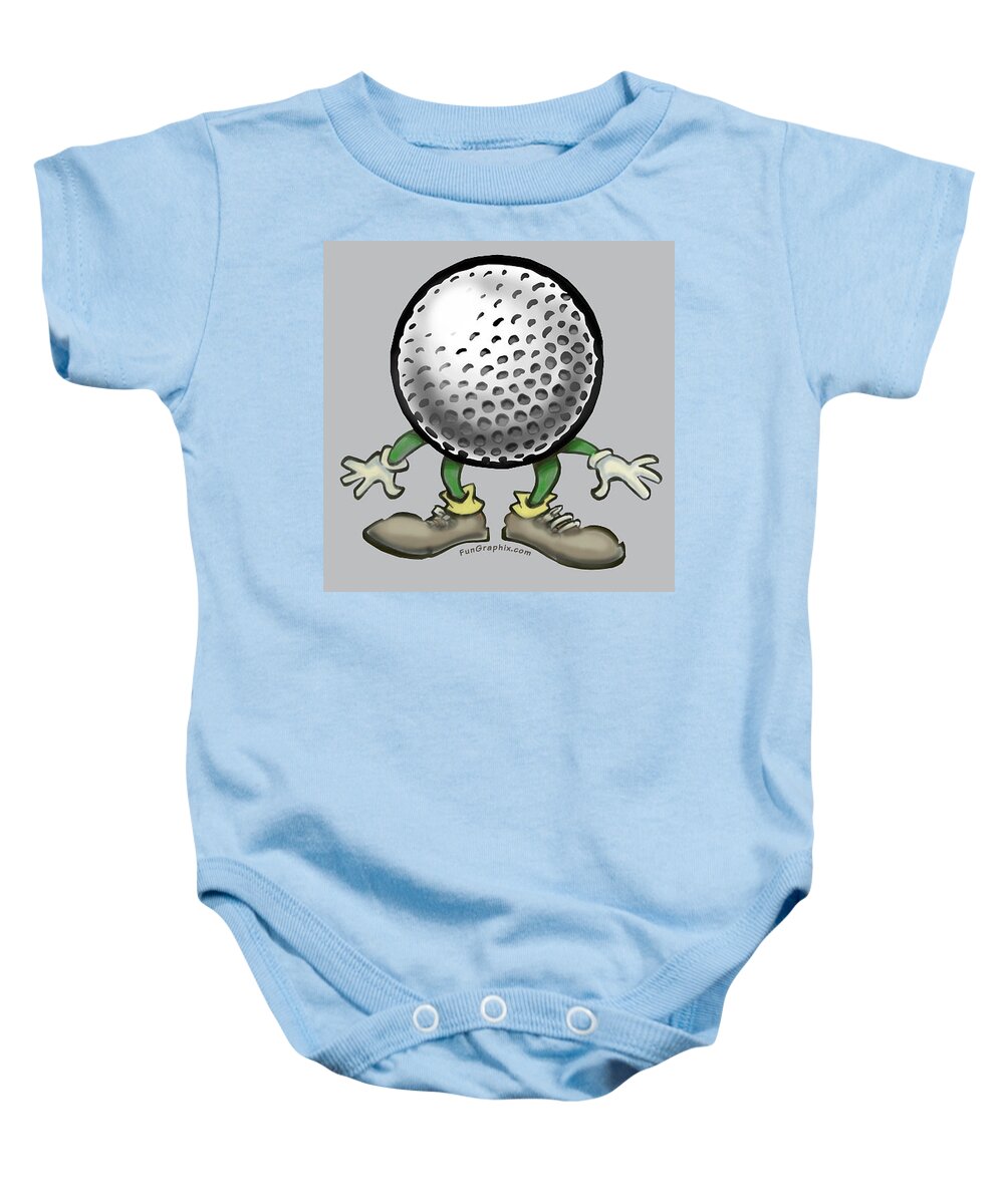 Golf Baby Onesie featuring the digital art Golf by Kevin Middleton