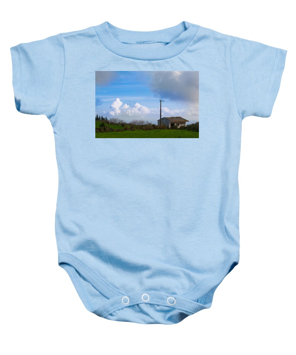 Art Baby Onesie featuring the photograph House at end of the World #1 by Joseph Amaral