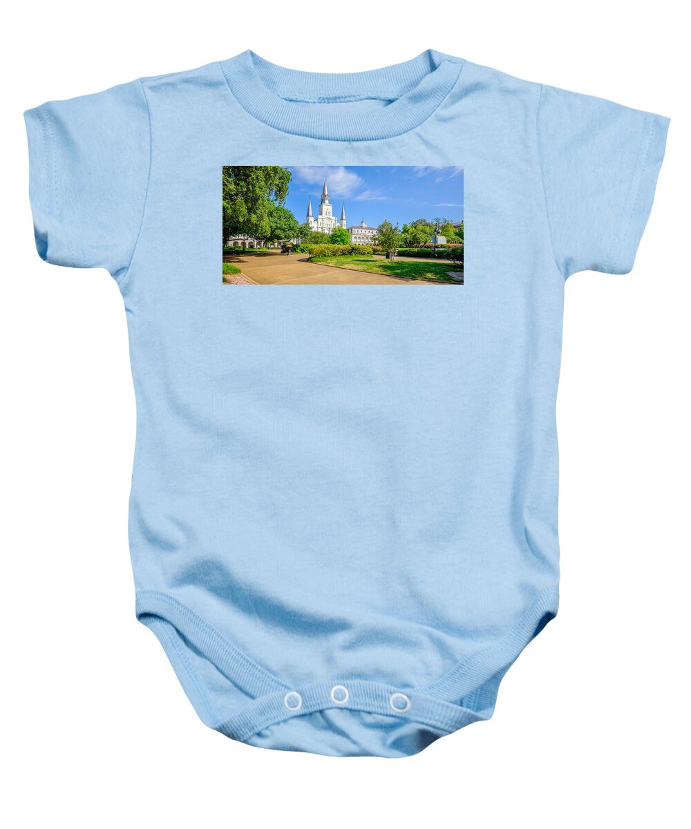 Architecture Baby Onesie featuring the photograph Saint Louis Cathedral #1 by Raul Rodriguez